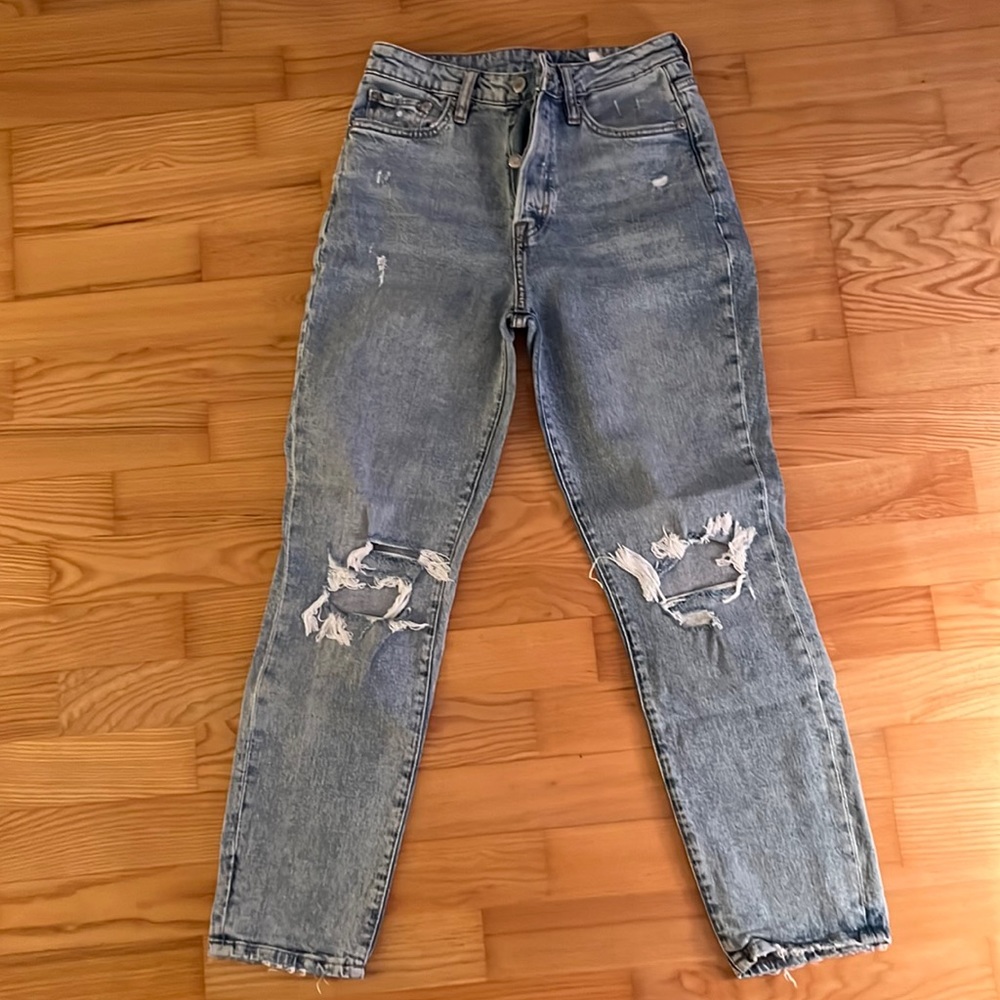 H&M high waisted button down denim